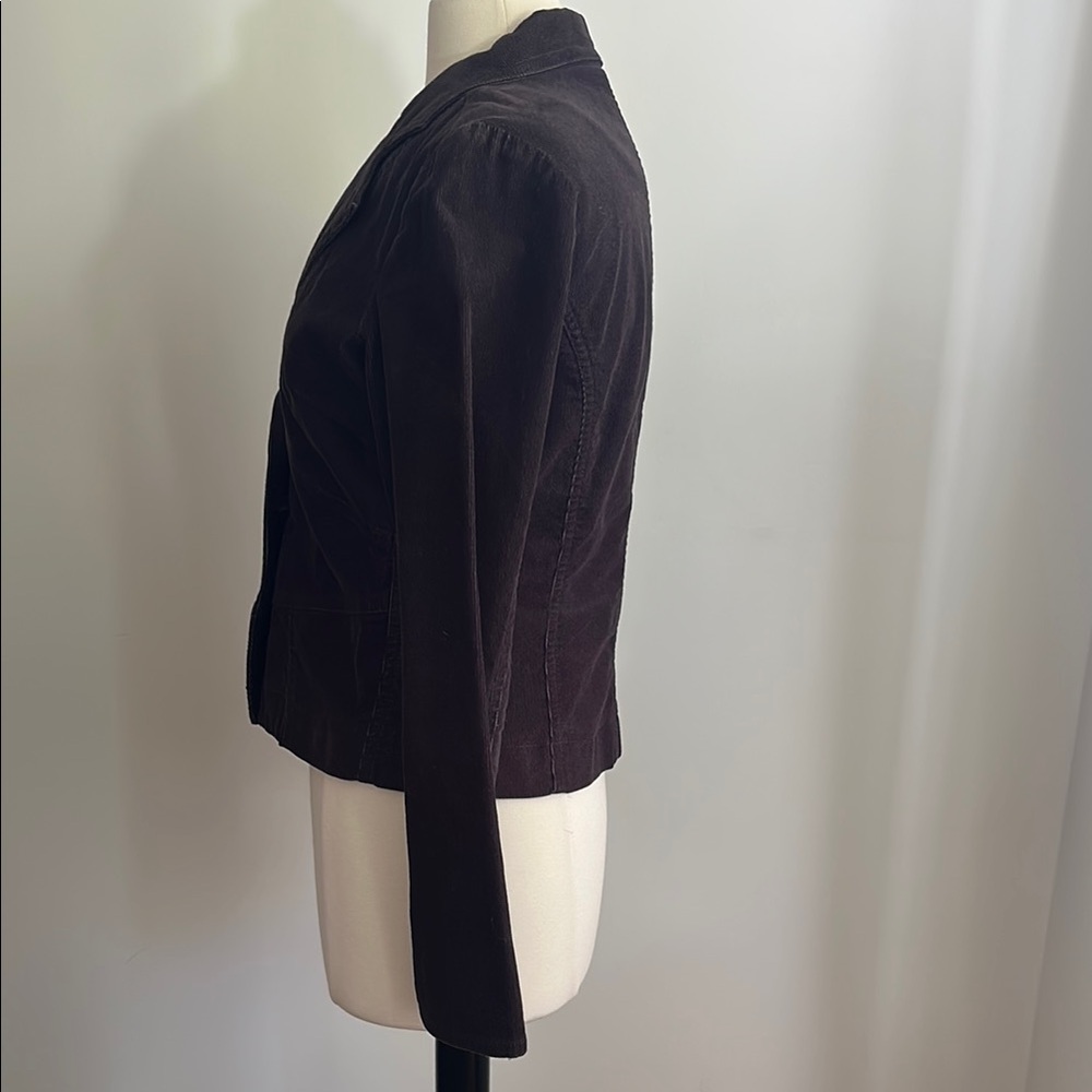 💜🤎 Willi Smith Brown/Purple Corduroy Tailored Blazer with Notched Lapels 8 - Picture 6 of 9